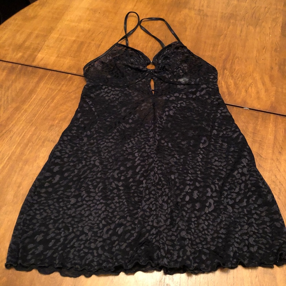 Teeny black negligee